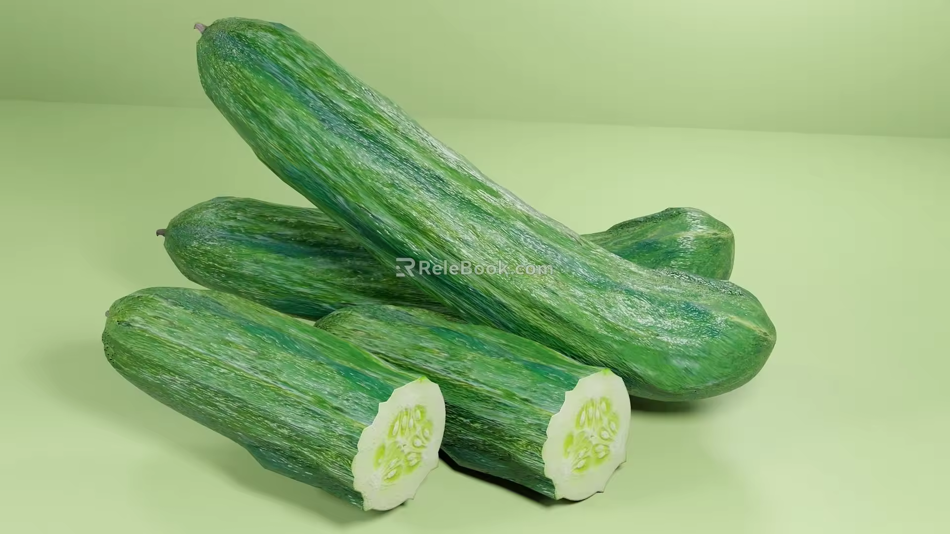 Vegetable cucumber 3d model