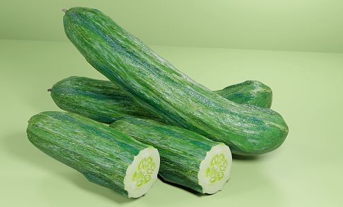 Vegetable cucumber 3d model