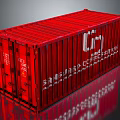 Red Global Container Truck With ISO 668 And 22G1 Markings