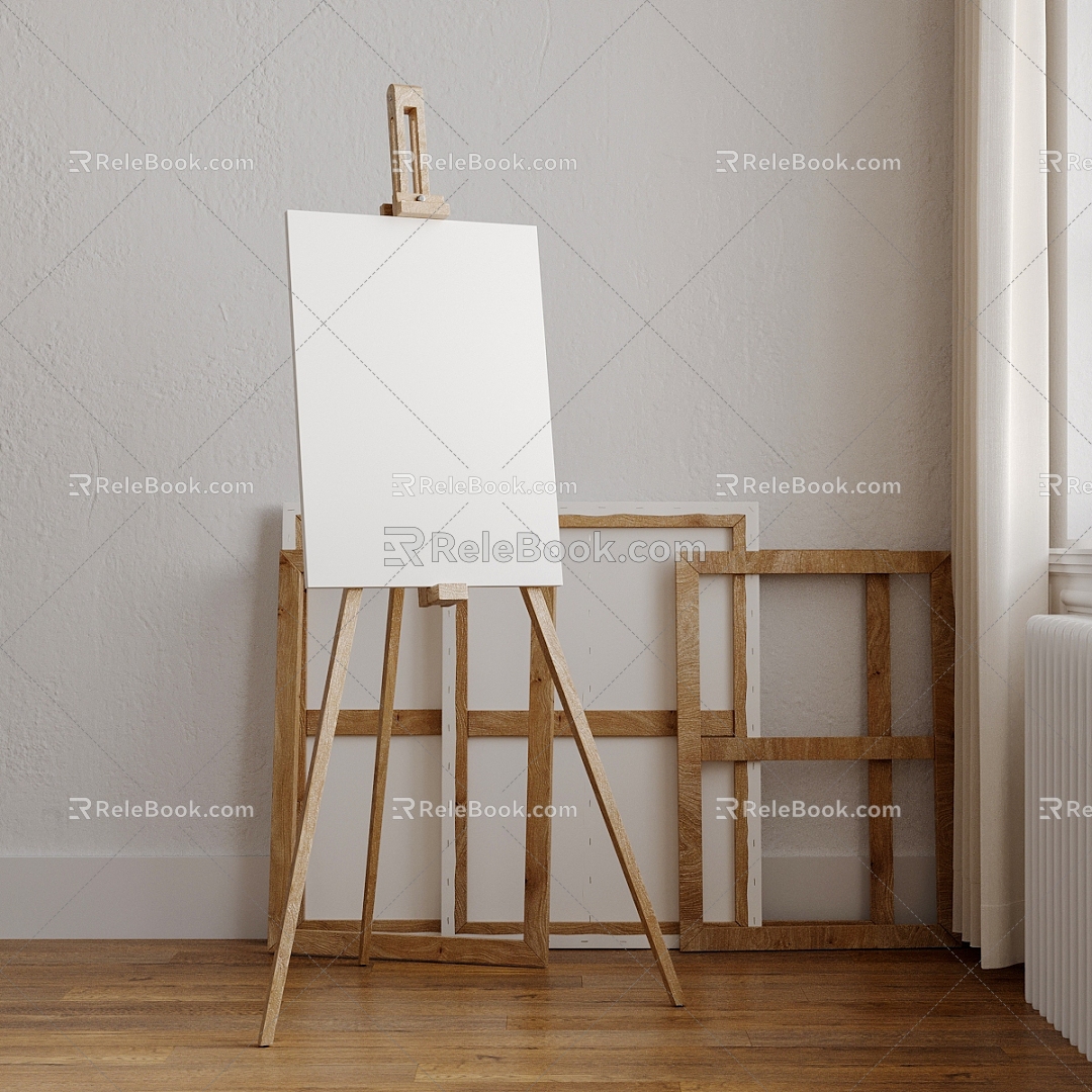 Paintboard easel painting tool 3d model