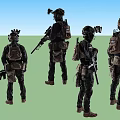 Characters Special Forces 3d model