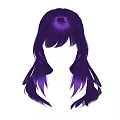 Fashionable Purple Long Hair Hairstyle for Women with Silky Smooth Texture