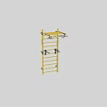 Yellow Sports Equipment With Multiple Horizontal Bars And Grip Handles For Fitness Training
