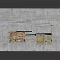 Architectural Building Model with Multi Level Structure Framework and Wall Details