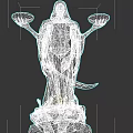 Game Movie Character Skeleton Cloaked Figure Holding Bowls With Scythe On Detailed Base