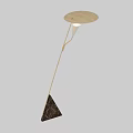 Contemporary Table Lamp Design With Brass Structure And Marble Base For Modern Interiors 3d model