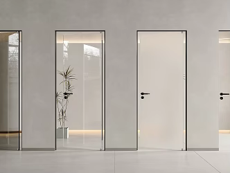 Modern glass single-door glass door single-door glass single-door bathroom glass door 3d model