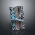 High Quality Metal Door Hardware Featuring Decorative Carved Wooden Panel and Secure Lock
