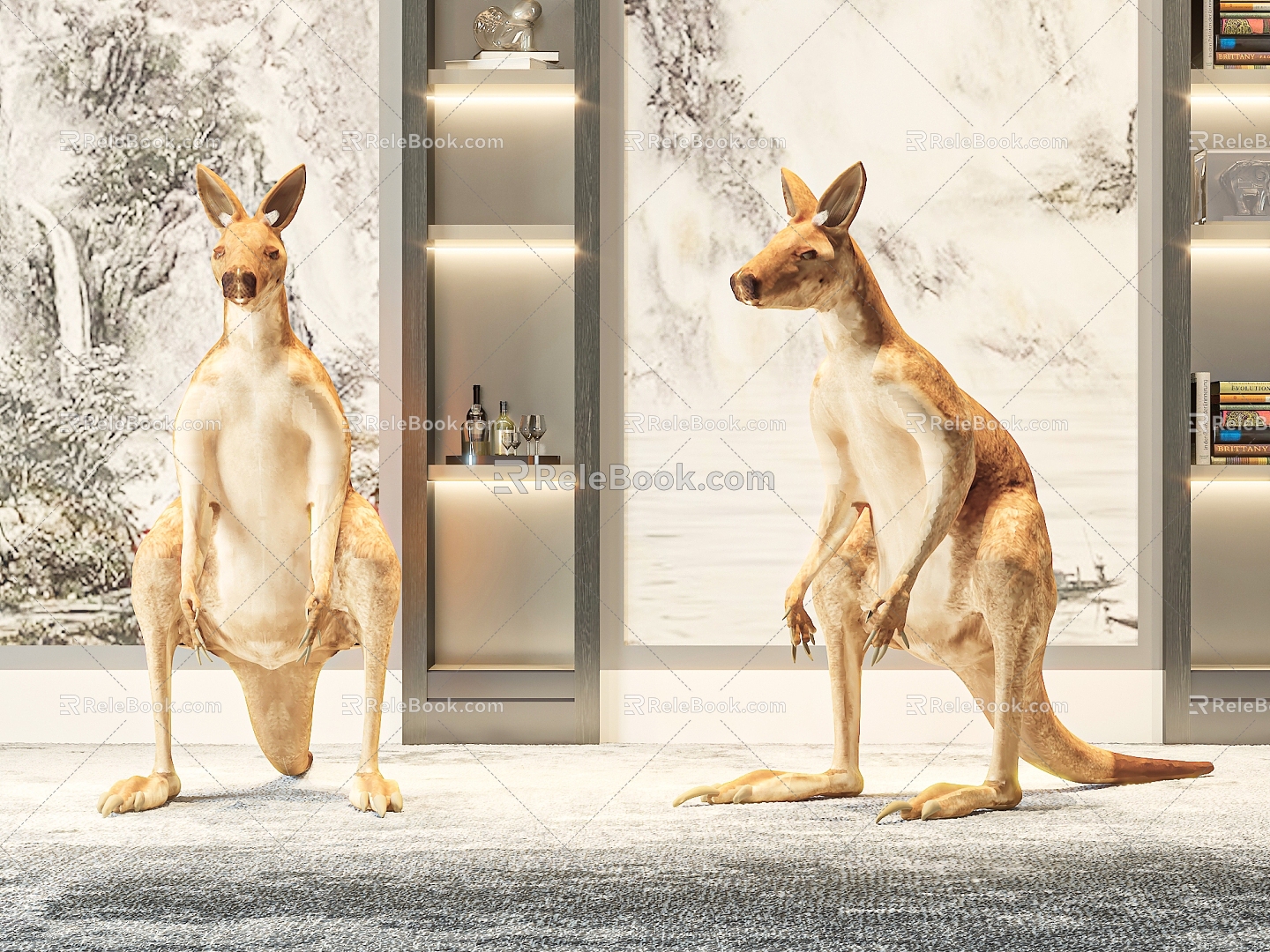 animal kangaroo 3d model