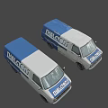 Two Old Delivery Utility Vans With Cracked Windows And THG 007 Lettering