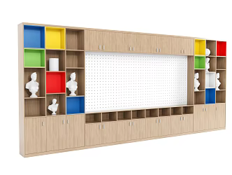 Art classroom display cabinet 3d model