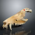 Detailed Animal Skull With Sharp Teeth And Intricate Bone Structure 3d model
