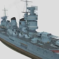 Battleship Showcasing Historic Naval Architecture With Turrets Masts And Deck Layout Features