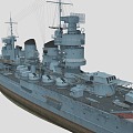 ship warship cruiser aircraft carrier italian light cruiser chesareboghia 3d model