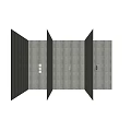 Modern signboard shop side move 3d model