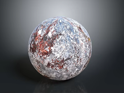 Multicolored Decorative Sphere With Textured Surface For Home Interior Decor 3d model