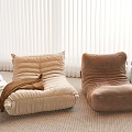 Caterpillar Lazy Sofa Single Sofa Blanket 3d model