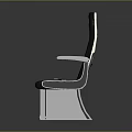 Three Black Public Seats With Metal Armrests And Sturdy Metal Frames