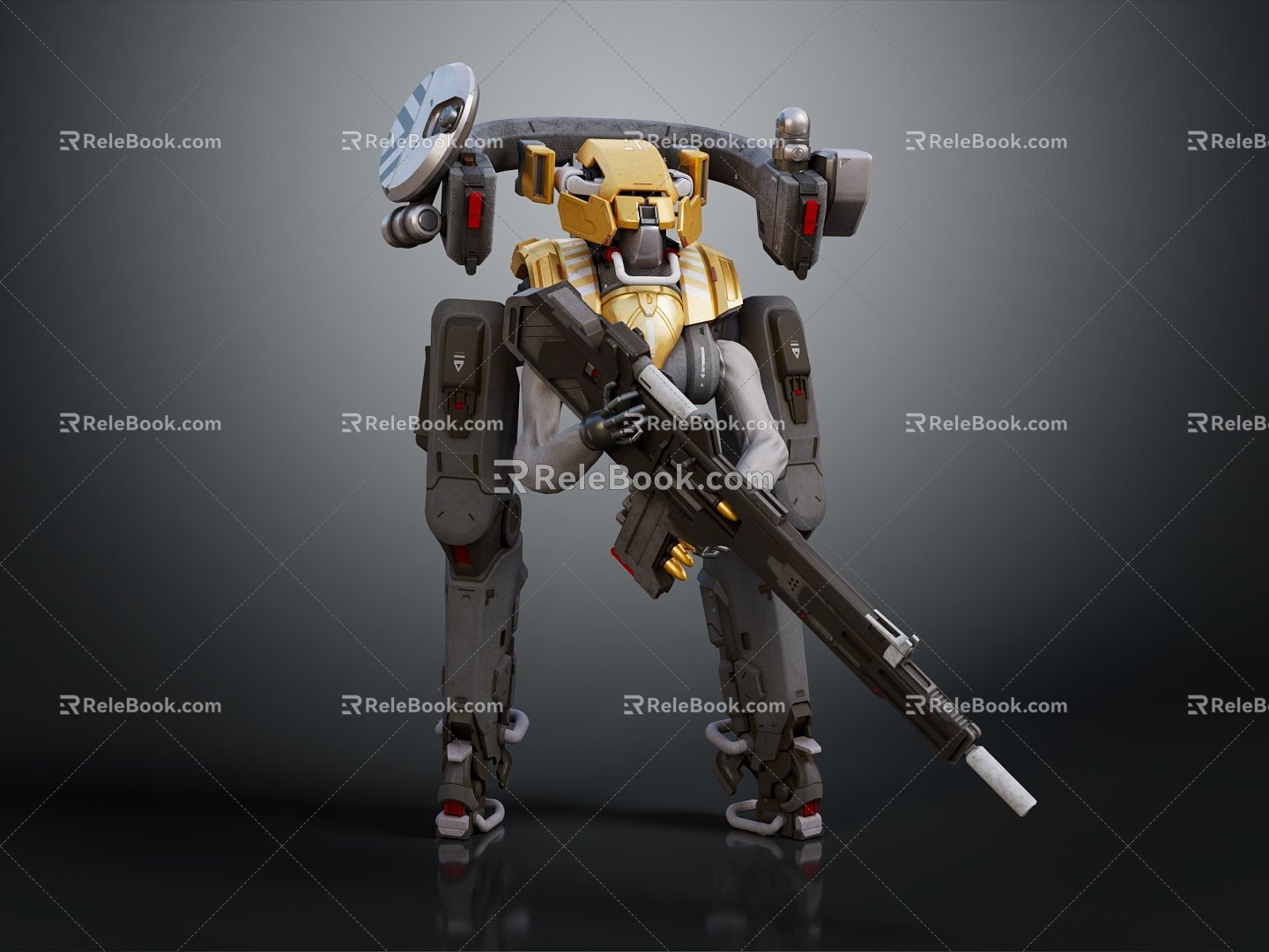 Modern Robot Mech Warrior Mech Soldier Machine Battlearm Mechanical Battlearm model