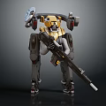 Modern Robot Mech Warrior Mech Soldier Machine Battlearm Mechanical Battlearm 3d model