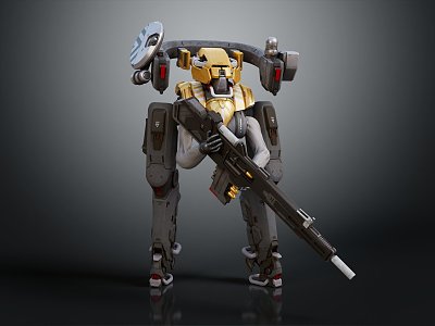 Modern Robot Mech Warrior Mech Soldier Machine Battlearm Mechanical Battlearm 3d model