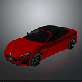 Red Sports Car With Black Roof And Sleek Modern Sporty Exterior Design Features