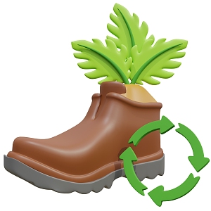 Modern leather shoes cartoon leather shoes environmental protection Icon 3d model