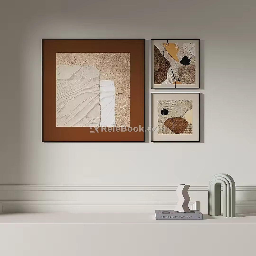 Simple abstract decorative painting 3d model