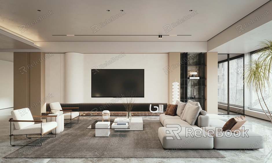 modern living room model