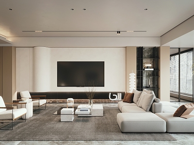 modern living room model