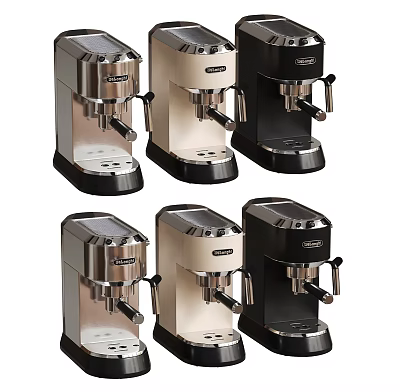 Stylish Modern Household Coffee Machines In Various Colors For Home Use 3d model