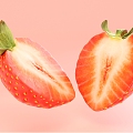 Fruit Strawberry Sliced Strawberry 3d model