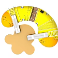 Fun Yellow Fruit Shaped Playground Equipment With Silver Slides And Colorful Dots