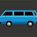 Modern Bus Minibus Cartoon Bus Minibus 3d model