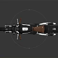 Vintage Style Black Motorcycle With Brown Leather Seat Chrome Details And Shiny Wheels