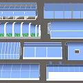 Various Greenhouse Structures With Different Shapes Arch Designs And Plant Features