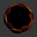 High Quality Black And Orange Striped Soccer Ball Sports Equipment Design