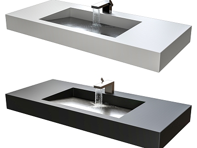 Modern Minimalist Washstand Table Basin Stone Table Basin 3d model