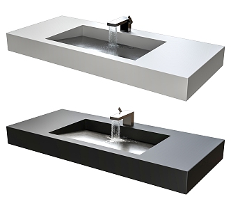 Modern Minimalist Washstand Table Basin Stone Table Basin 3d model