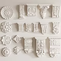Gypsum components carved for Roman stigma 3d model