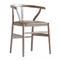 Modern Leisure Chair With Wooden Frame Curved Armrests And Comfortable Upholstered Seat