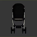 Black Modern Baby Stroller With Metal Frame Comfortable Handle And Sleek Design