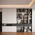 Modern Decorative Cabinet With White And Black Design Zebra Pattern Shelves For Books And Decor