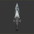 Unique Modern Weapon With Sharp Blade And Decorative Metal Hilt Design