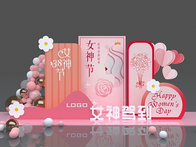 Goddess Festival Queen's Day Pink 3d model