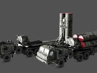 Heavy Duty Multi Axle Military Functional Vehicle With Missile Launch System 3d model
