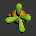 Cute Anthropomorphic Cartoon Carrot With Green Leaves Orange Body Arms And Legs