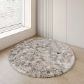 Modern round carpet solid plush round carpet 3d model