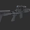 Tactical Sniper Rifle With High Power Scope And Ergonomic Grip Design 3d model