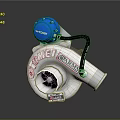 High Performance YOMEI Turbocharger Featuring Garrett Brand Blue Component And Aluminum Housing